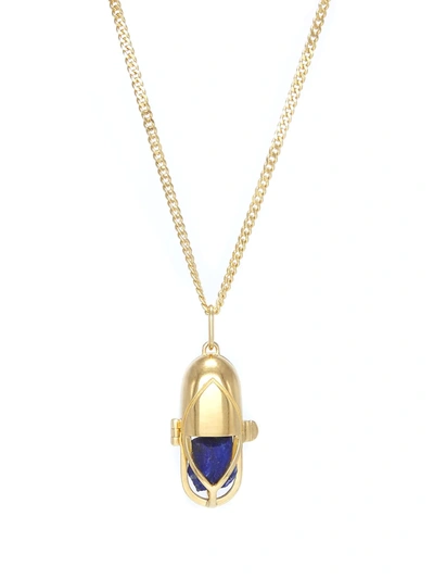 Capsule Eleven Capsule Crystal Pendant Necklace In Gold