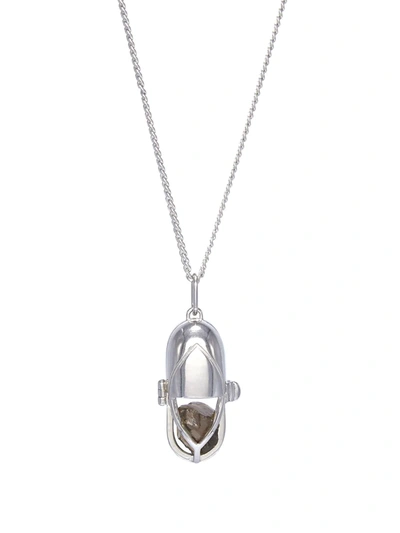 Capsule Eleven Capsule Crystal Pendant Necklace In Silber