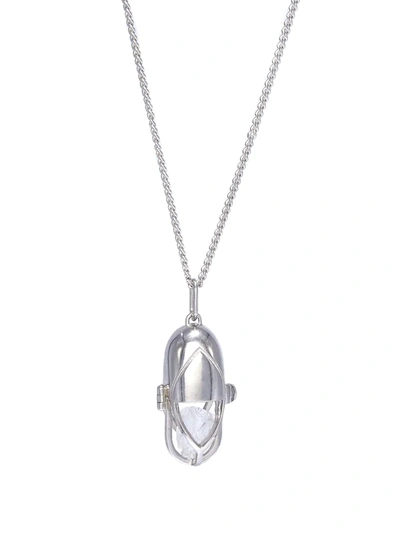 Capsule Eleven Capsule Crystal Pendant Necklace In Silber