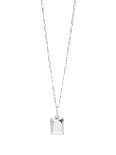 Capsule Eleven Jewel Beneath Signet Pendant Necklace In Silber