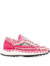 Valentino Garavani Crochet Vlogo Sneakers In Pink