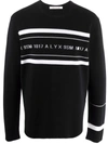 Alyx Contrast-logo Striped Jumper In Schwarz