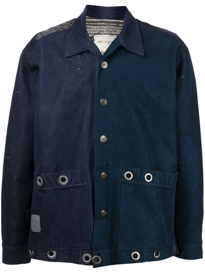 Greg Lauren Long-sleeve Lightweight Shirt Jacket In Blue