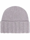 Emporio Armani Cashmere Beanie Hat In Grau