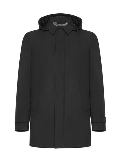 Herno Laminar Gore-tex Hooded Jacket In Black