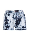 Philipp Plein Woman Bleached Denim Shorts In Bleached Light Blue