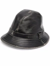 Dsquared2 Distressed-effect Leather Hat In Black