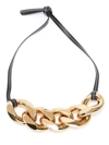 Jw Anderson J.w. Anderson Large Chain Strap Necklace In Black