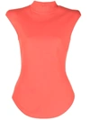 Attico Heavy Jersey T-shirt In Orange