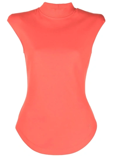 Attico Heavy Jersey T-shirt In Red