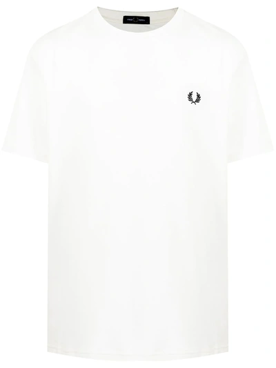 Fred Perry Arch Branded Logo-print T-shirt In White
