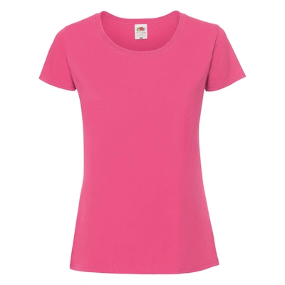 Fruit Of The Loom Womens/ladies Fit Ringspun Premium Tshirt In Pink