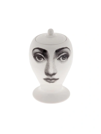 Fornasetti "buona Notte" Vase In Weiss