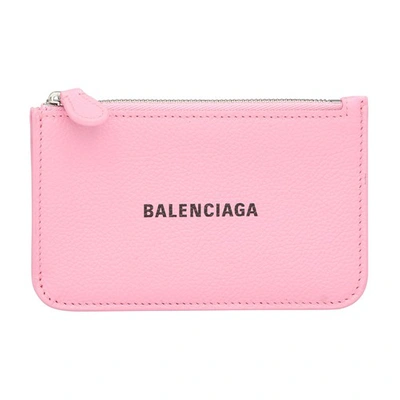 Balenciaga Wallet In Rose/l Black