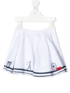 Lili Gaufrette Paris Print A-line Skirt In White