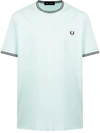 FRED PERRY TWIN TIPPED STRIPE-TRIM T-SHIRT