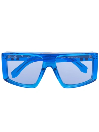 Off-white Alps Square-frame Sunglasses In Crystal Blue