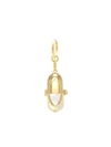 Capsule Eleven Quartz Crystal Capsule Hoop Earring In Gold