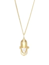 Capsule Eleven Crystal And Clear Quartz Capsule Pendant Necklace In Gold