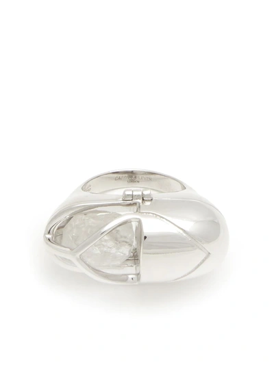 Capsule Eleven Crystal Capsule And Black Tourmaline Ring In Silber