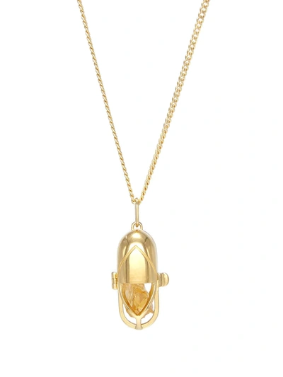 Capsule Eleven Capsule Crystal Pendant Necklace In Gold