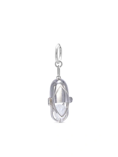 Capsule Eleven Crystal Capsule Hoop Earring In Silber