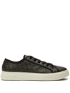 Ferragamo Anson Gancini Print Sneakers In Schwarz