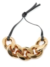 Jw Anderson J.w. Anderson Large Chain Strap Necklace In Black