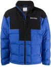 Marcelo Burlon County Of Milan Marcelo Burlon Cross Block Logo Down Jacket In Blau