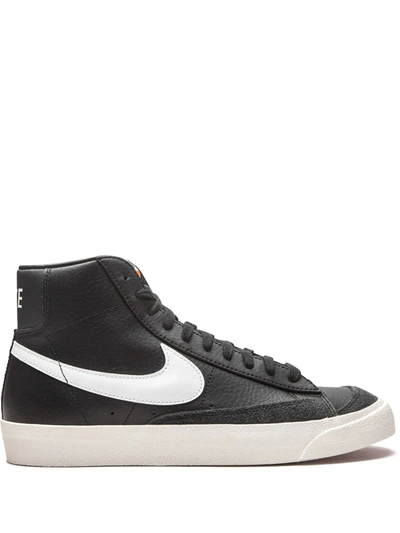 Nike Black Blazer Mid '77 Vintage Sneakers In Black/pure Platinum/sail/white