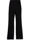 Emporio Armani Wide Leg Trousers Featuring Side Embellishments In Schwarz