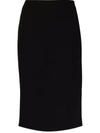 Emporio Armani High-waisted Bodycon Midi Skirt In Schwarz
