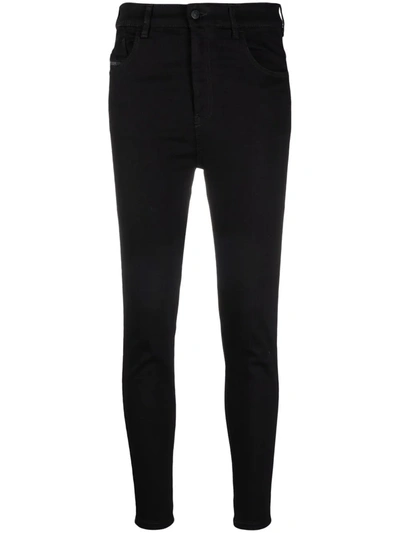 Diesel Slandy High-rise Skinny Jeans In Black