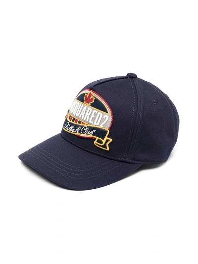 Dsquared2 Kids' Logo Embroidered Cap In Blue