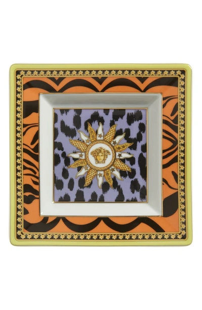 Versace Jungle Animalier Tray In Green