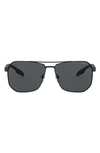 Prada Linea Rossa Sunglasses In Rubber Black