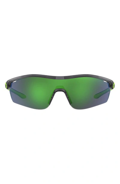 Under Armour 99mm Mirrored Shield Sport Sunglasses In Grey