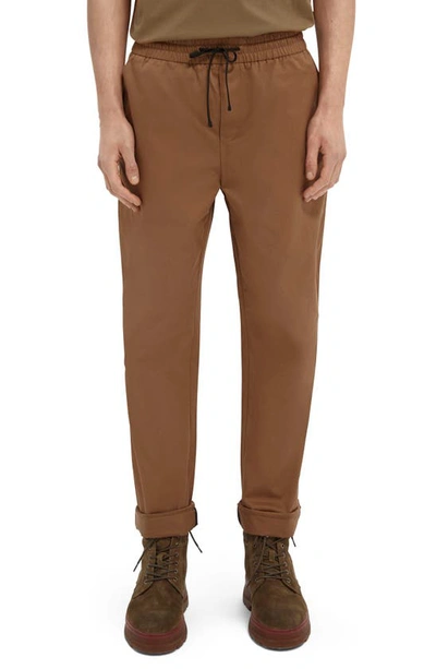 Scotch & Soda Fave Regular Tapered-fit Jogger In Poplin Cotton In 137-sand