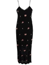 RED VALENTINO FLORAL-INTARSIA KNITTED DRESS
