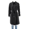 BURBERRY BLACK TERRINGTON DOUBLE BREASTED COTTON TRENCH COAT