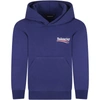 BALENCIAGA PURPLE SWEATSHIRT FOR KIDS WITH LOGO,558143 TKVJ6 1195