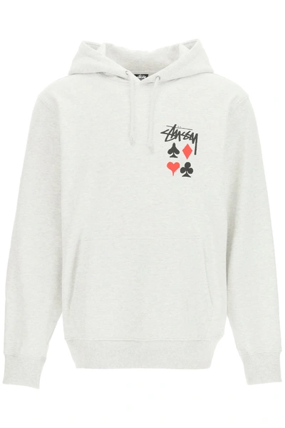 Stussy Full Deck Hoodie Sweatshirt In Grey