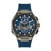 Bulova Men's Chronograph Precisionist X Blue Epdm Rubber Strap Watch 44.5mm In Blue / Gold Tone / Rose / Rose Gold Tone