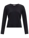 The Row Sherman Cotton-jersey Long-sleeved T-shirt In Black