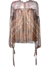 Chloé Printed Silk-crepon Blouse In Brown