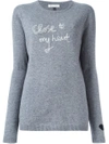 Bella Freud Close To My Heart Cashmere Sweater In Grey