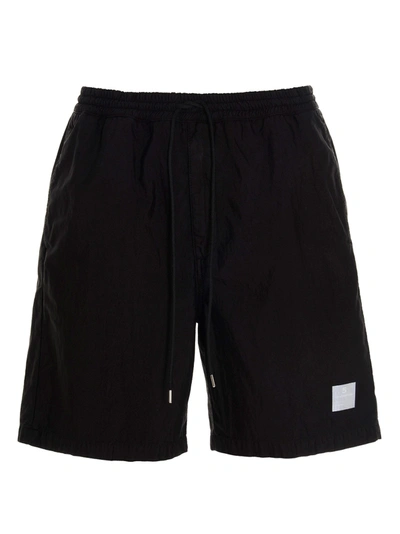 Department Five Collins Logo Print Track Shorts In Black