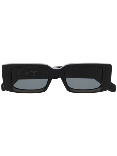Off-white Arthur Rectangle-frame Sunglasses In Black