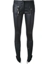 THOMAS WYLDE THOMAS WYLDE ZIP DETAIL LEATHER TROUSERS - BLACK,33SL20111591570