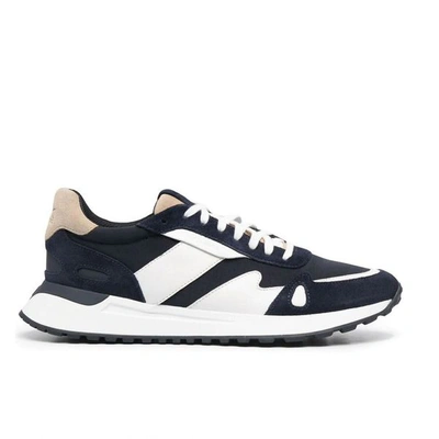 Michael Kors Colour-block Low-top Trainers In Blue